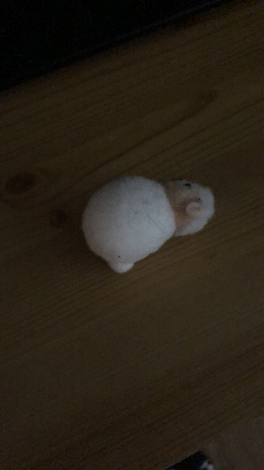 Small Plush Hamster Toy White and Tan Stuffed Animal