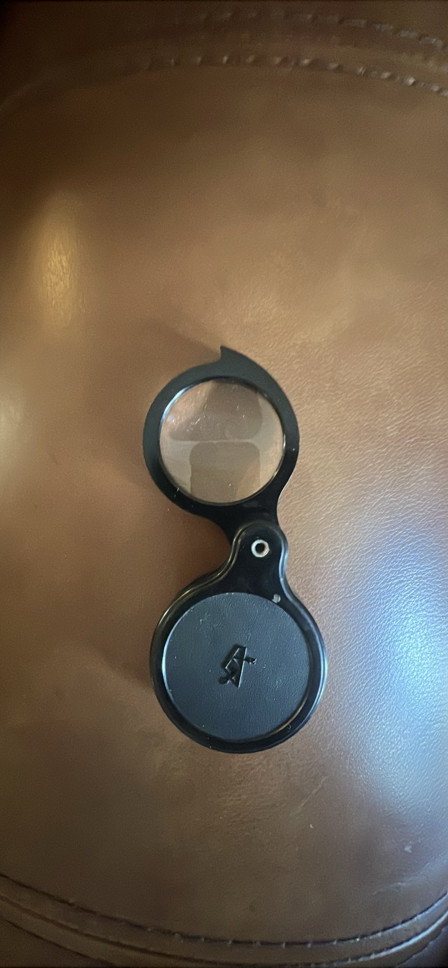 Black Folding Magnifying Glass Pocket Loupe 4x