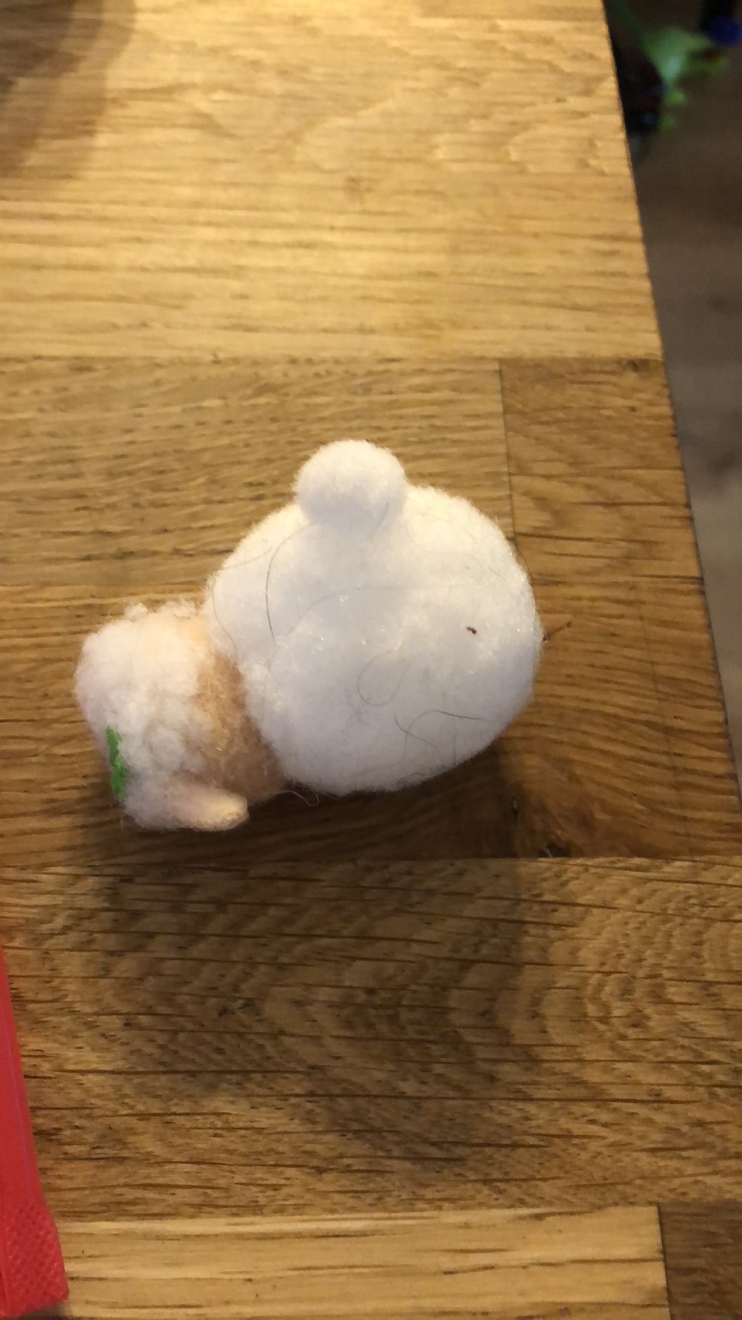 Small Plush Animal Toy - White and Light Brown Cotton Stuffed Figure